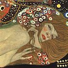 Sea Serpents III (detail) by Gustav Klimt